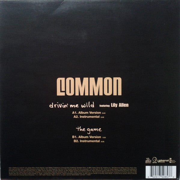 Common Featuring Lily Allen : Drivin' Me Wild (12")