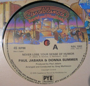 Paul Jabara & Donna Summer : Never Lose Your Sense Of Humor (12")