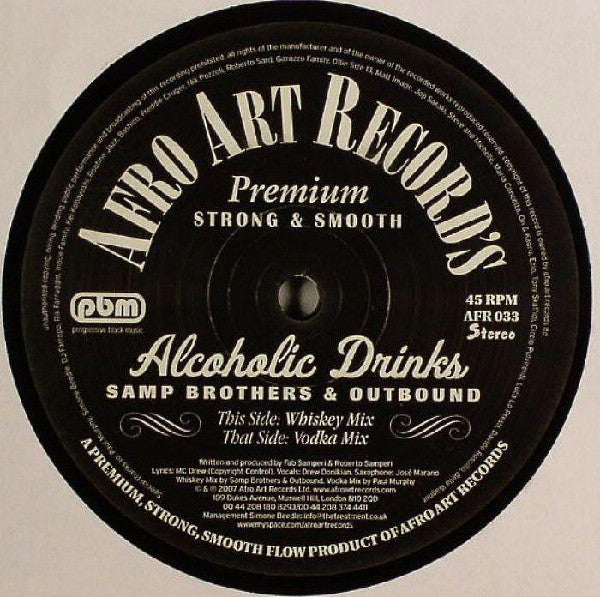 Samp Brothers & Outbound : Alcoholic Drinks (12")