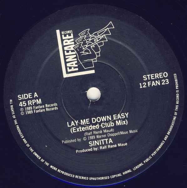 Sinitta : Lay Me Down Easy (12", Single)