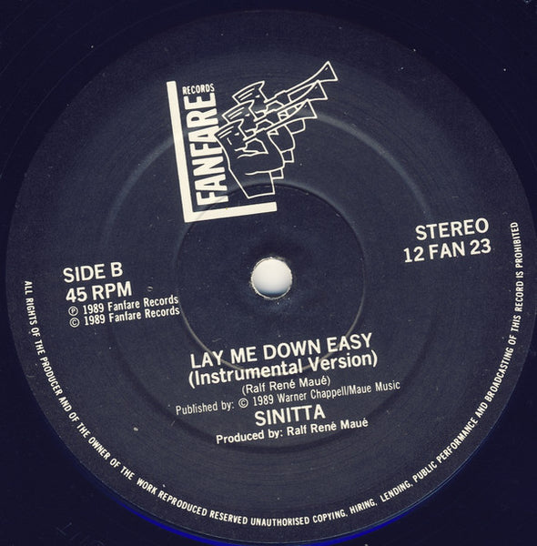 Sinitta : Lay Me Down Easy (12", Single)