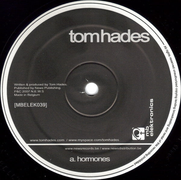 Tom Hades : Hormones (12")