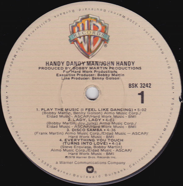 John Handy : Handy Dandy Man (LP, Album, Los)