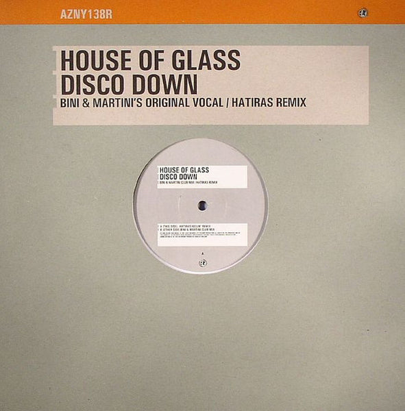 House Of Glass : Disco Down (12")
