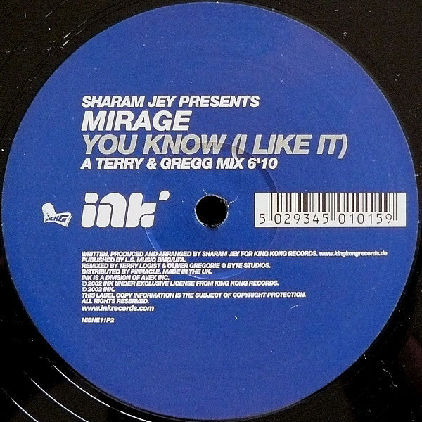 Sharam Jey Presents Mirage (18) : You Know (I Like It) (12")