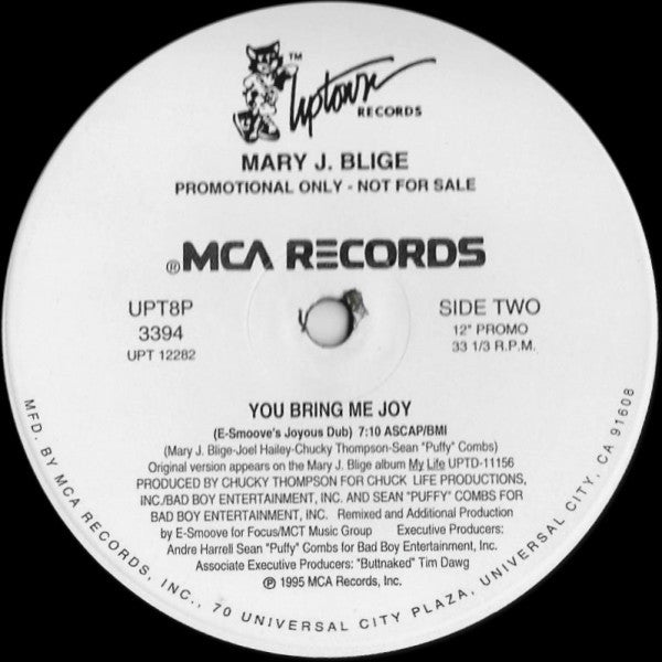 Mary J. Blige : You Bring Me Joy (12", Promo)