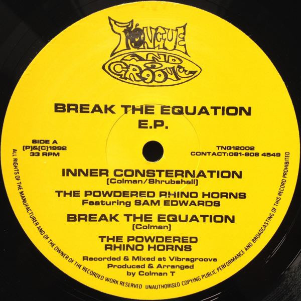 The Powdered Rhino Horns / 'Zilla : Break The Equation (12", EP)