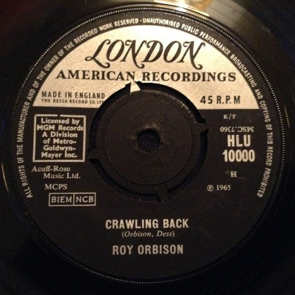 Roy Orbison : Crawling Back (7")