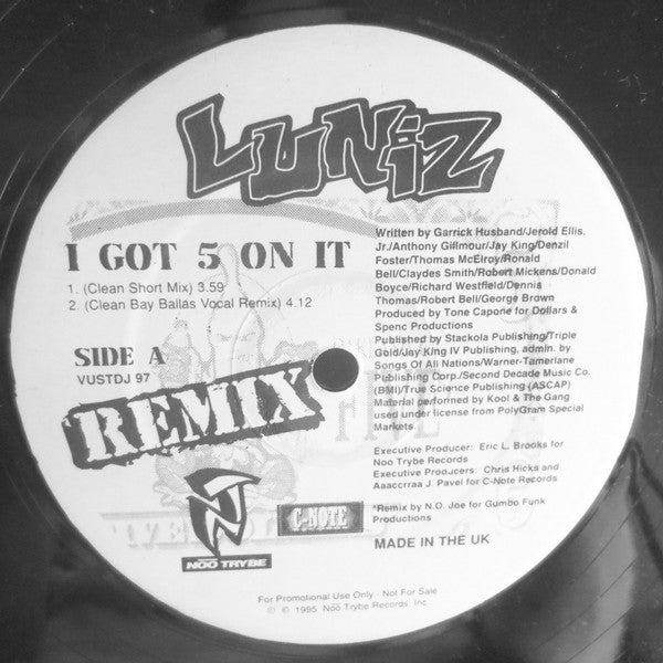 Luniz : I Got 5 On It (12", Promo, RE)