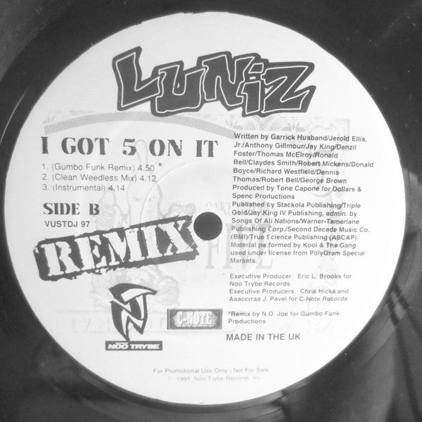 Luniz : I Got 5 On It (12", Promo, RE)
