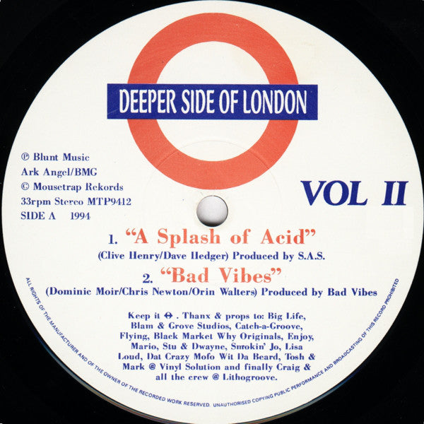 Various : Deeper Side Of London Vol II (12")