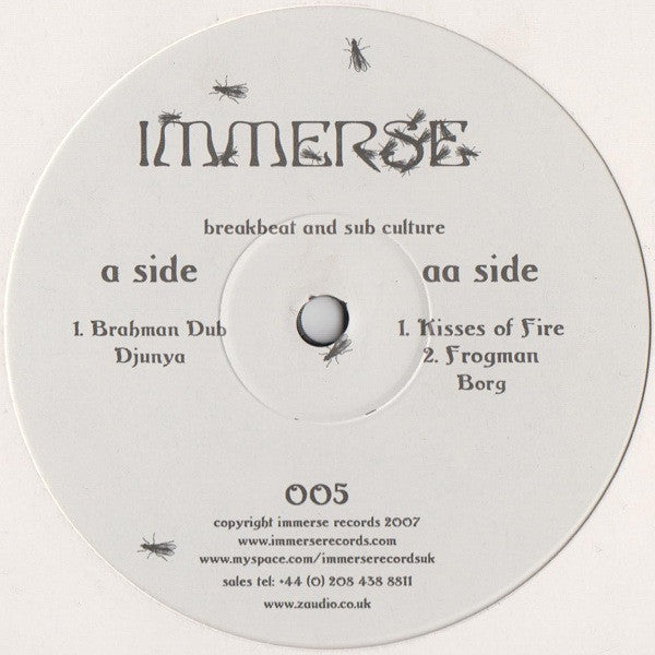 Djunya / Borg (6) : Brahman Dub / Kisses Of Fire / Frogman (12")