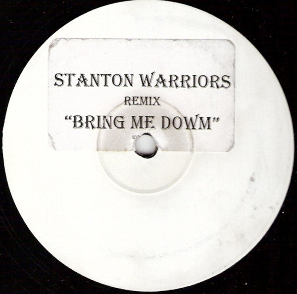 Zack Toms : Bring Me Down (Stanton Warriors Remix) (12", RP, W/Lbl, Sti)