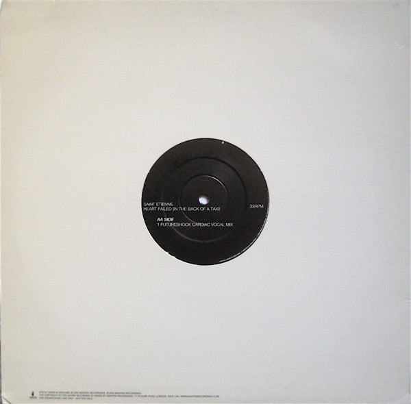Saint Etienne : Heart Failed (In The Back Of A Taxi) - Futureshock & Bridge And Tunnel Mixes (12", Single, Promo)