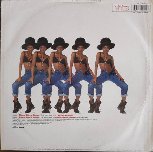 Sinitta : Shame Shame Shame (12", Single)