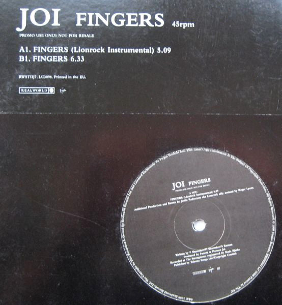 Joi : Fingers (12", Promo)