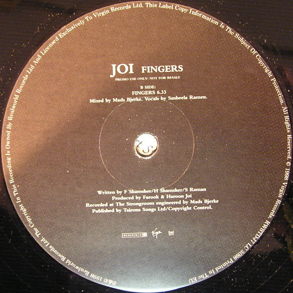 Joi : Fingers (12", Promo)