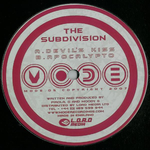 The Subdivision : Devil's Kiss / Apocalypto (12")