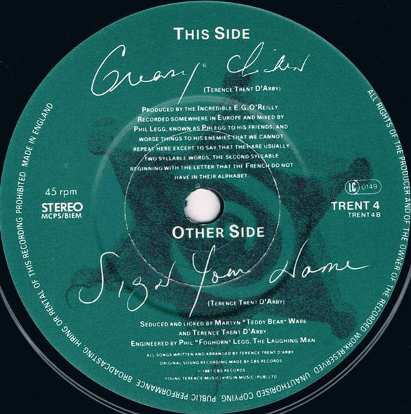 Terence Trent D'Arby : Sign Your Name (7", Single)