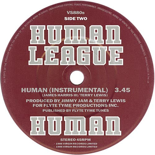 The Human League : Human (7", Single, Glo)