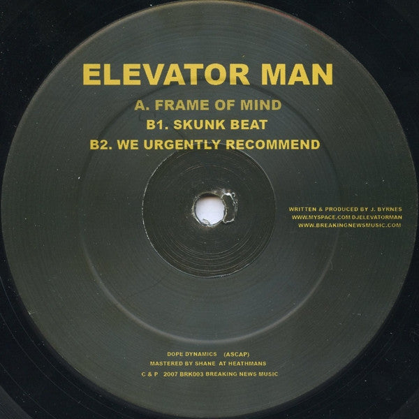 Elevator Man : Frame Of Mind (12")