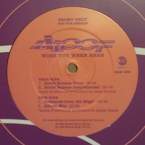 The Aloof : Wish You Were Here... (12", Promo)