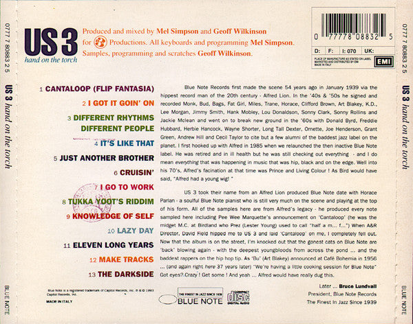 Us3 : Hand On The Torch (CD, Album)