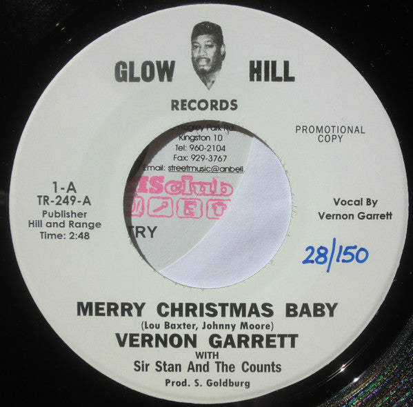 Vernon Garrett With Sir Stan And The Counts : Merry Christmas Baby (7", Promo, RE)