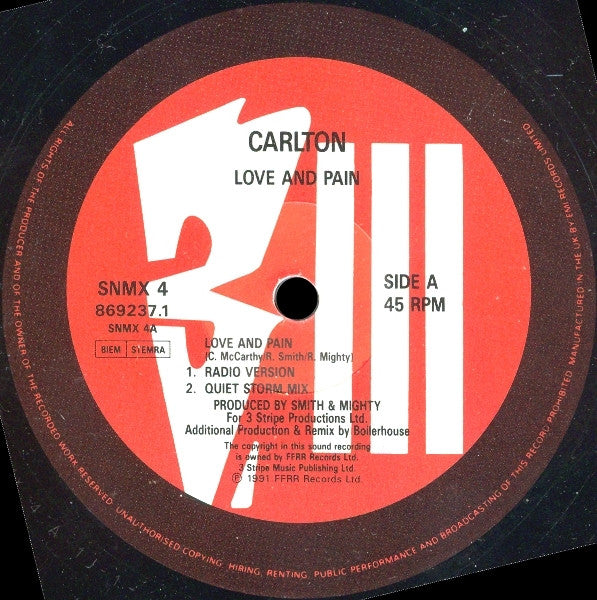 Carlton : Love And Pain (12")