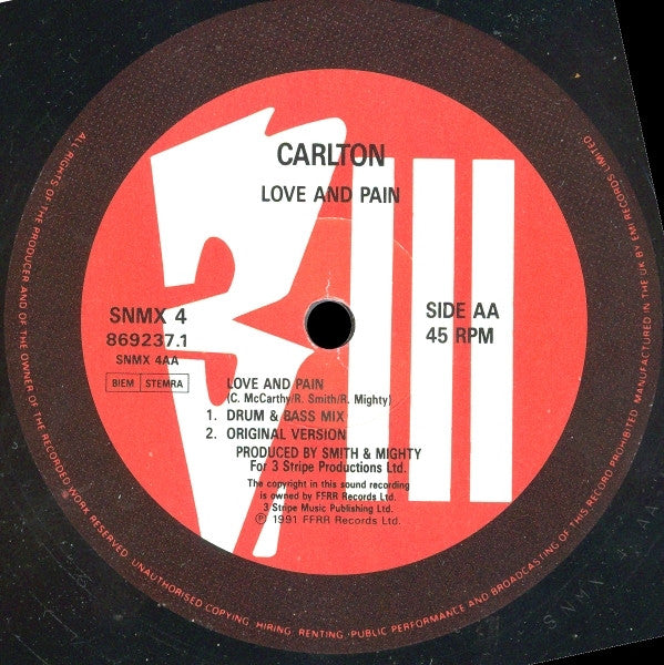 Carlton : Love And Pain (12")