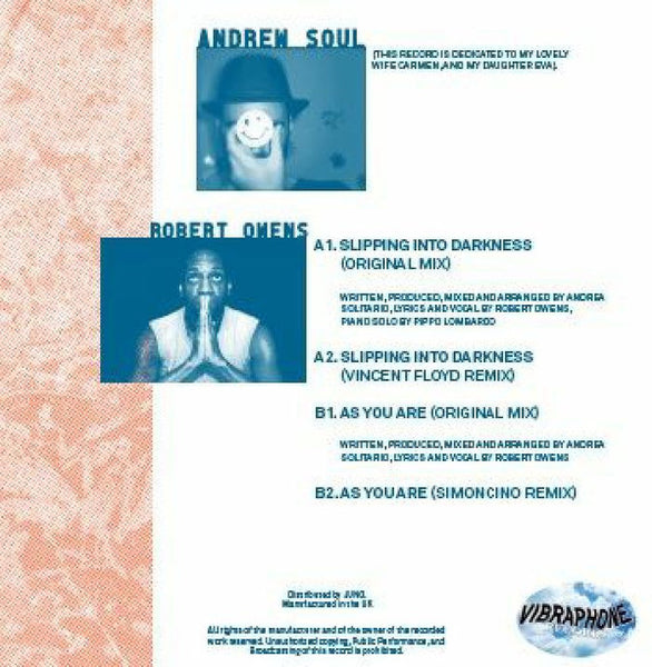 Andrew Soul Ft. Robert Owens : Slipping Into Darkness / As You Are EP (12")