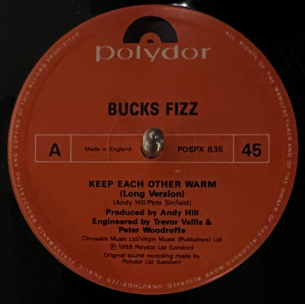 Bucks Fizz : Keep Each Other Warm (12")