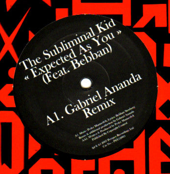 The Subliminal Kid : Expected As You (12", EP)