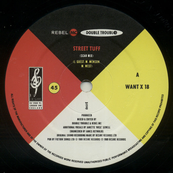 Rebel MC, Double Trouble : Street Tuff (12", Single)