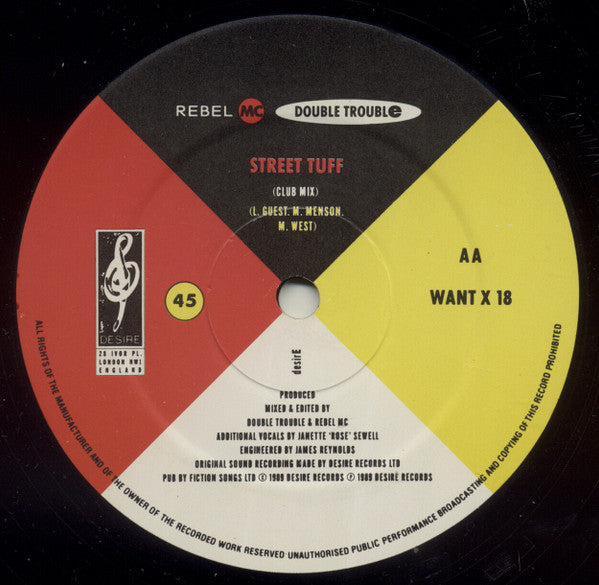 Rebel MC, Double Trouble : Street Tuff (12", Single)