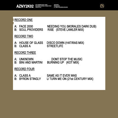 Various : Azuli 2001 Winter Sampler (4x12", Promo, Smplr)