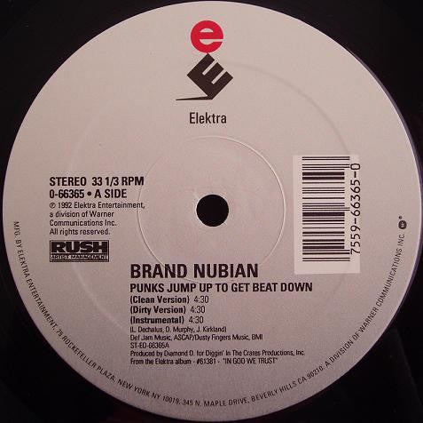 Brand Nubian : Punks Jump Up To Get Beat Down (12", SRC)