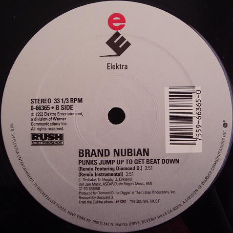 Brand Nubian : Punks Jump Up To Get Beat Down (12", SRC)