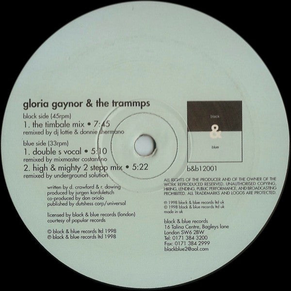 Gloria Gaynor & The Trammps : Mighty High (12")