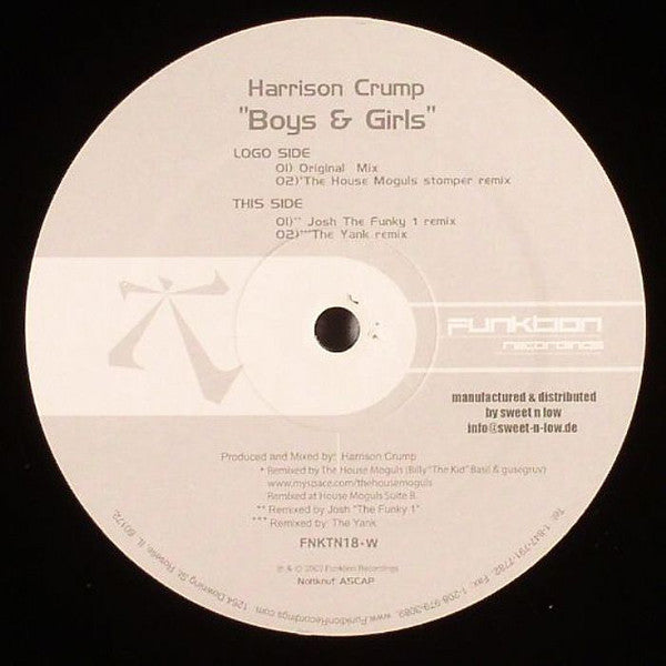 Harrison Crump : Boys & Girls (12")