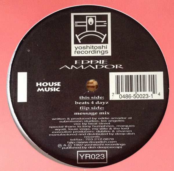 Eddie Amador : House Music (12", Ltd, RP, Pin)