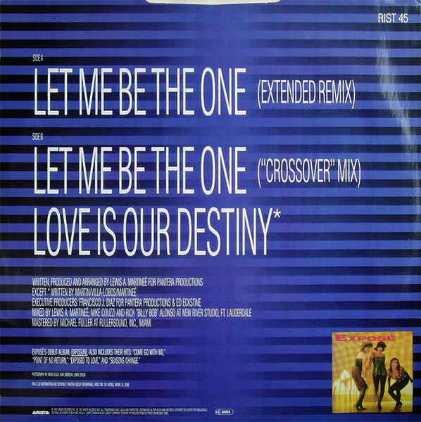 Exposé : Let Me Be The One (12", Single)