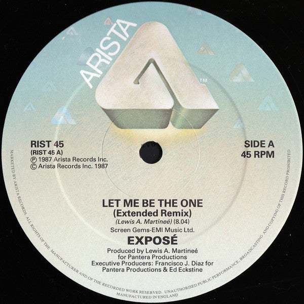 Exposé : Let Me Be The One (12", Single)