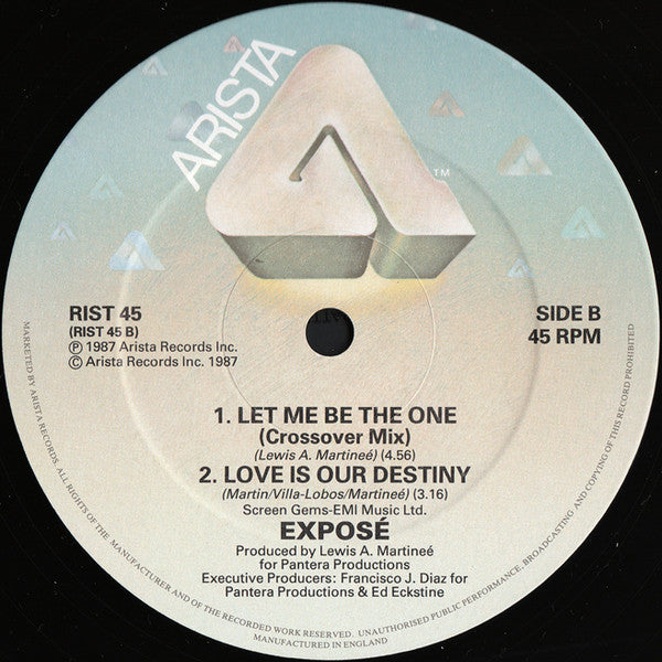 Exposé : Let Me Be The One (12", Single)