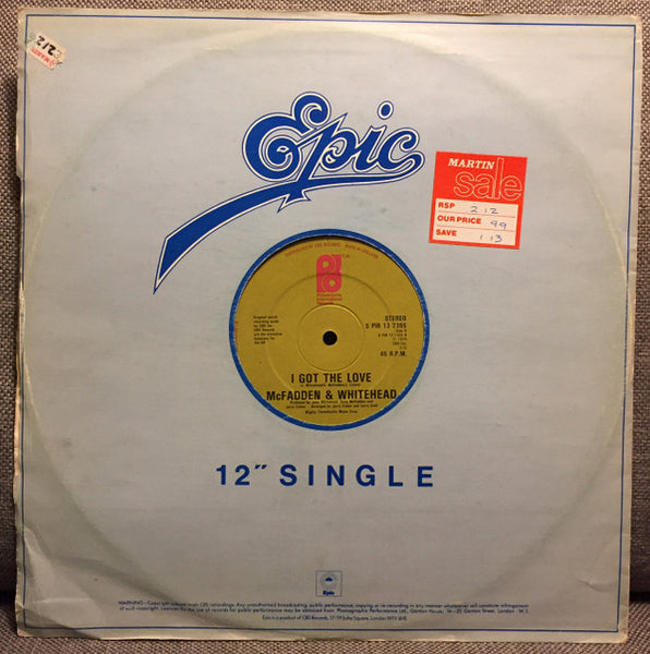 McFadden & Whitehead : Ain't No Stoppin' Us Now (12", Single)