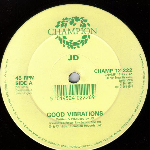 J.D. (4) : Good Vibrations (12")
