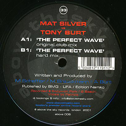 Mat Silver vs. Tony Burt : The Perfect Wave (12")