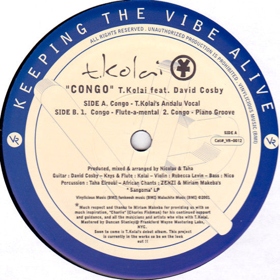 T.Kolai Feat. David Cosby : Congo (12")