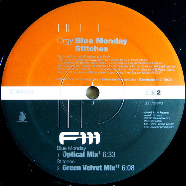 Orgy : Blue Monday / Stitches (12")
