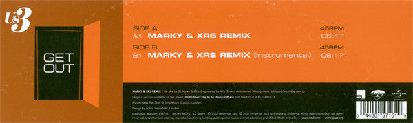 Us3 : Get Out (Marky & XRS Remixes) (12")